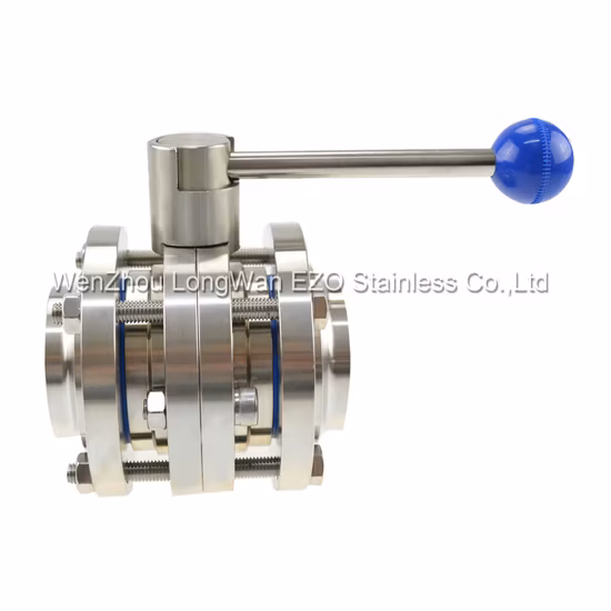 ステンレス鋼製衛生グレード手動溶接バタフライバルブ (JN)